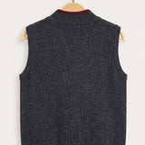 Sweater with knitted rib - GRAY