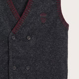 Sweater with knitted rib - GRAY