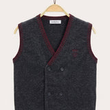 Sweater with knitted rib - GRAY