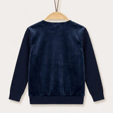 Velvet cardigan & knitwear - Navy