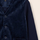 Velvet cardigan & knitwear - Navy