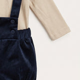 Velvet Baby Set Jumpsuit - Navy