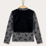 Velvet vest & shirt - Black