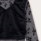 Velvet vest & shirt - Black