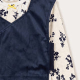 Velvet vest & shirt - Navy