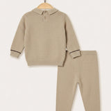 Embroidered Flower Set - Beige