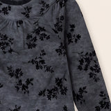 Velvet Flowers Baby Set - Black