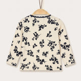 Velvet Flowers Baby Set - Navy