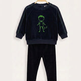 Velvet Baby Stitch Set - Navy