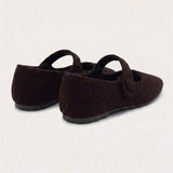 Doll shoes wool - brown