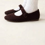 Doll shoes wool - brown
