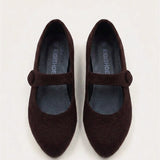Doll shoes wool - brown