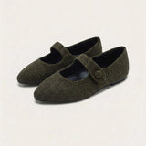Doll shoes wool - dark green