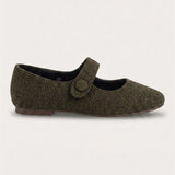 Doll shoes wool - dark green