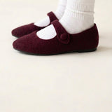 Baby woolen booties - Red