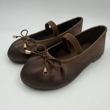 Satin Ballerina - Brown
