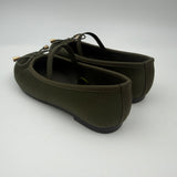 Satin Ballerina - Dark Green