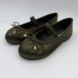 Satin Ballerina - Dark Green