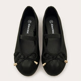 Satin Ballerina - Black