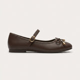 Satin Ballerina - Brown