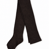 Plain cotton tights - brown