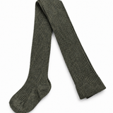 Girls' Ribbed Colored Tights - Green