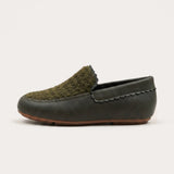 Dark green moccasin buckle