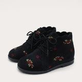 Megaphone Baby Floral Embroidery - Black