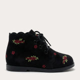 Megaphone Baby Floral Embroidery - Black