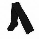 Baby Plain Cotton Tights - Black