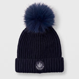 Hat with pompom - Navy