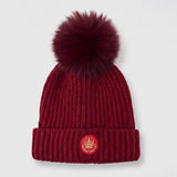 Beanie with pom-pom - red