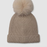 Pom-pom hat - beige