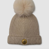 Pom-pom hat - beige