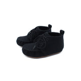 Baby Suede Velvet Moccasin - Black
