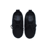 Baby Suede Velvet Moccasin - Black