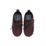 Baby Suede Velvet Moccasins - Brown