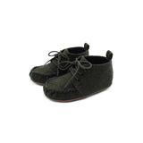 Baby Velvet Suede Moccasins - Green