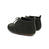 Baby Velvet Suede Moccasins - Green