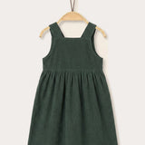 Corduroy pinafore dress - green