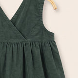 Corduroy pinafore dress - green