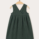 Corduroy pinafore dress - green