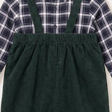 Baby Corduroy Set + Printed T-shirt - Green