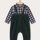 Baby Corduroy Set + Printed T-shirt - Green