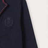 Knitted jacket with stitching - Navy