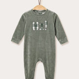 Studded Babygrow - Green