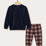 Plaid pajamas - blue