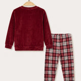 Checked pajamas - beige