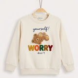 Teddy Bear Sling Sweatshirt - Beige