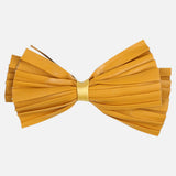 Pleated Bow Brooch - Camel